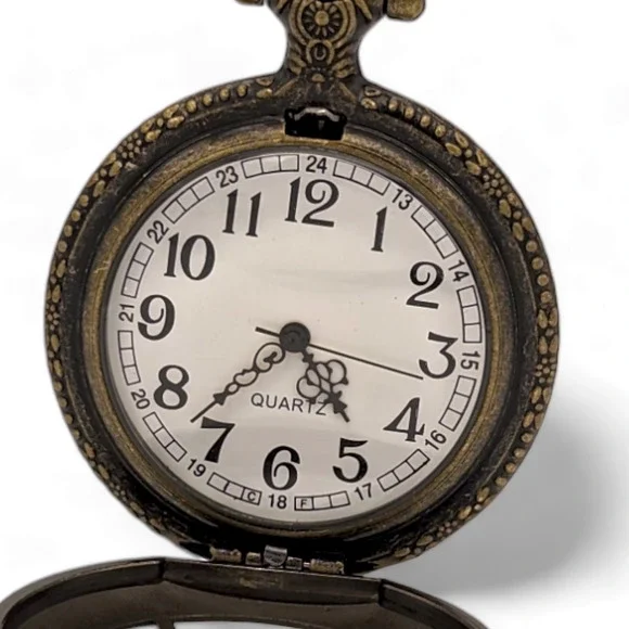 Butterfly Pocket Watch NEW Necklace Insect Wings Fly Gift Monarch - Picture 2 of 7